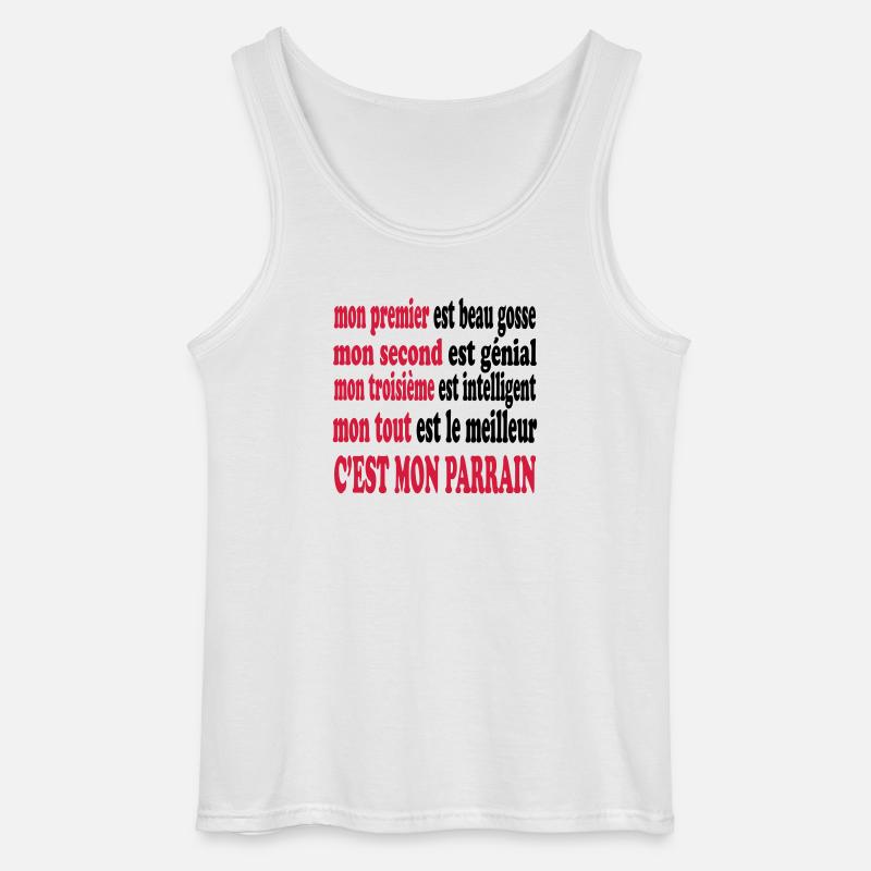 Mon parrain est beau - Gildan Männer Tank Top - Weiß