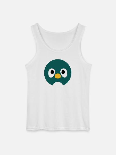 Cartoon Penguin Face - Gildan Men’s Tank Top - white