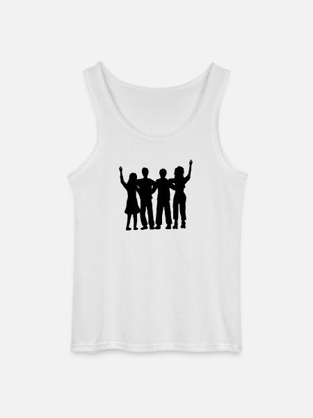 Silhouette Friends Team - Gildan Men’s Tank Top - white