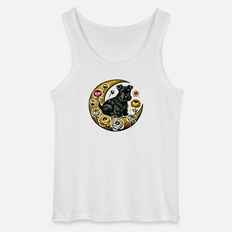 Schwarzer Scottish Terrier - Gildan Männer Tank Top - Weiß