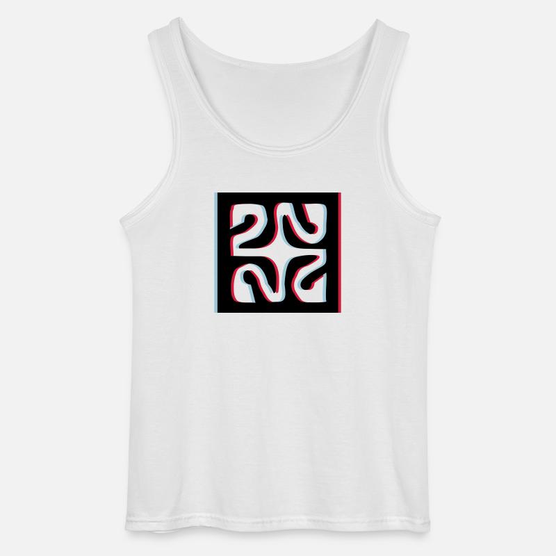 3d Diamant Tattoo - Gildan Männer Tank Top - Weiß