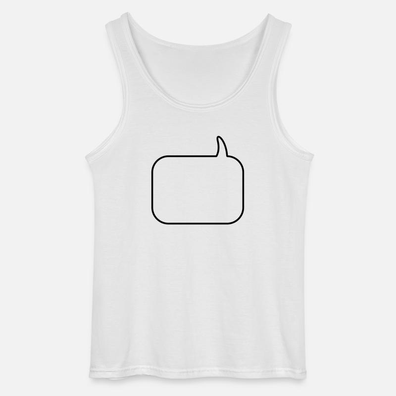 Text Balloon (square 1col - Gildan Men’s Tank Top - white