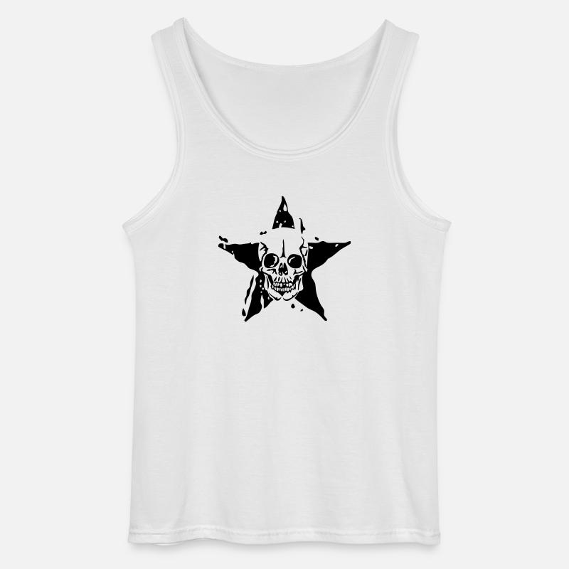 Todesstern Todes Kopf etoile2 - Gildan Männer Tank Top - Weiß