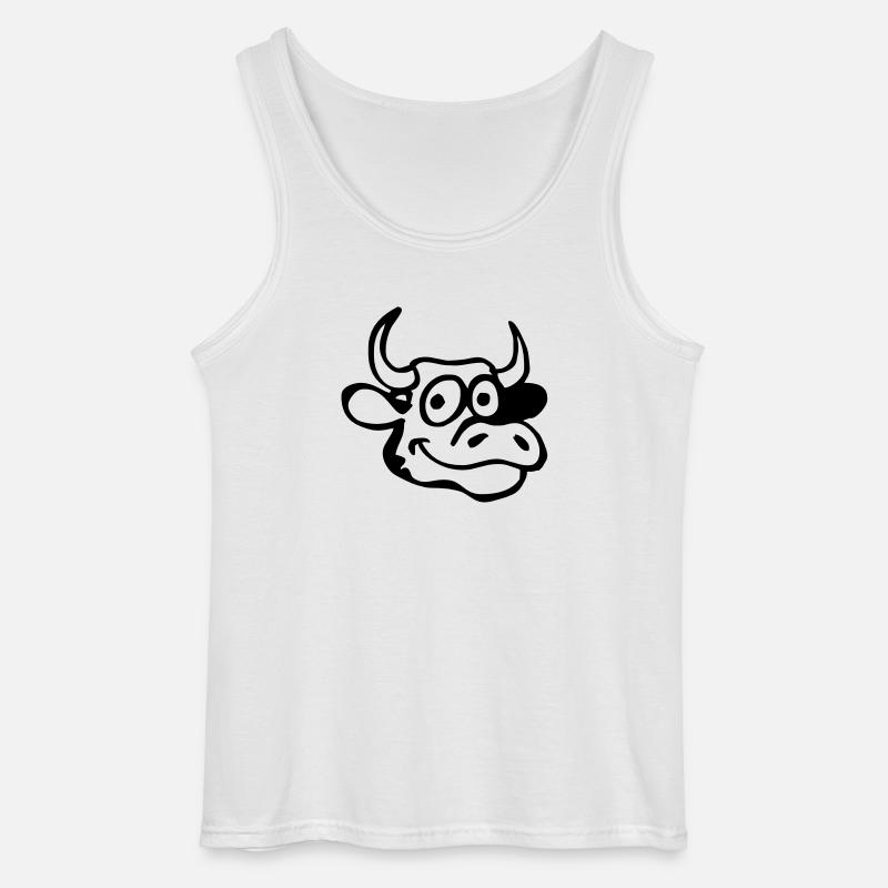 kuh kopf - Gildan Männer Tank Top - Weiß