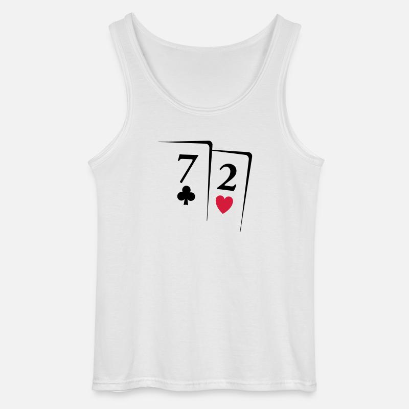 Poker Karten - Gildan Männer Tank Top - Weiß