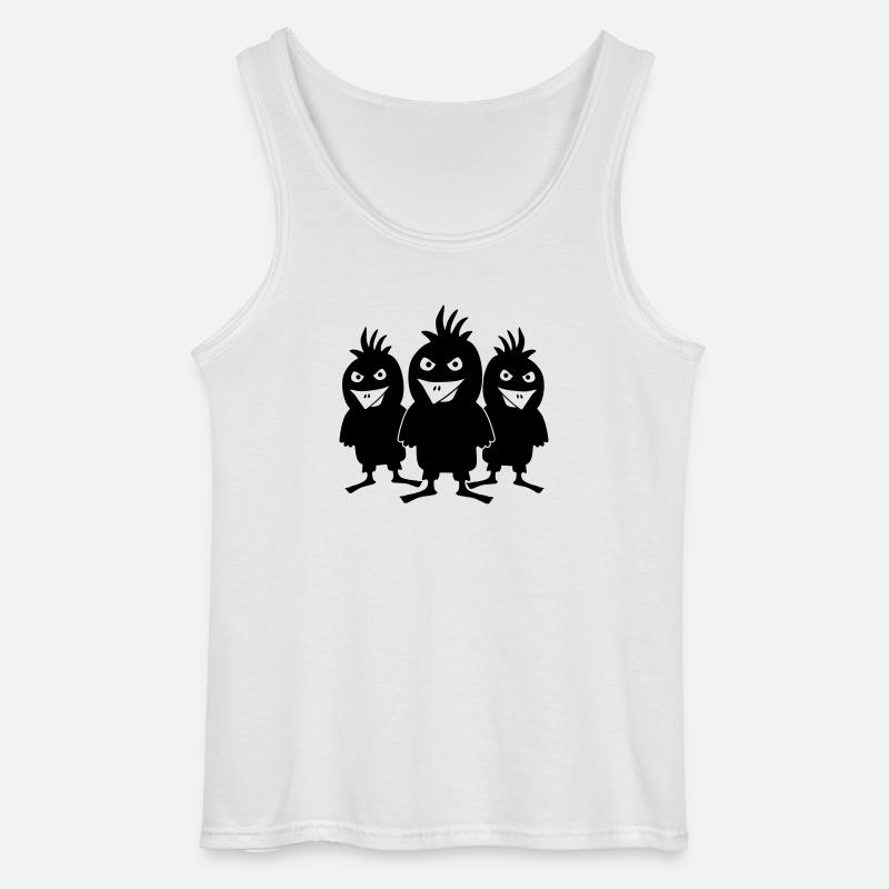 Evil Angry Birds - Gildan Männer Tank Top - Weiß