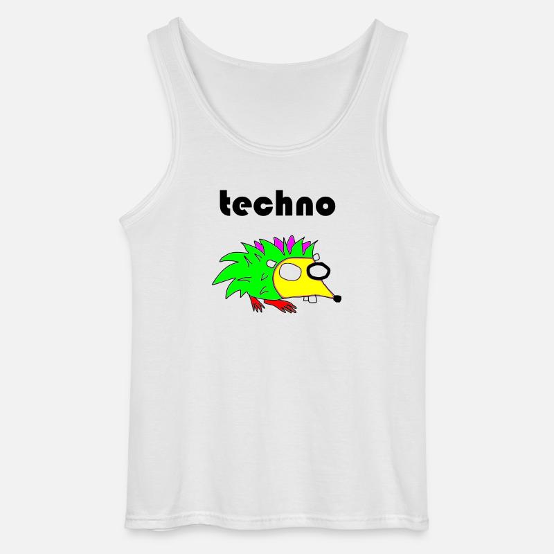 techno igel - Gildan Männer Tank Top - Weiß