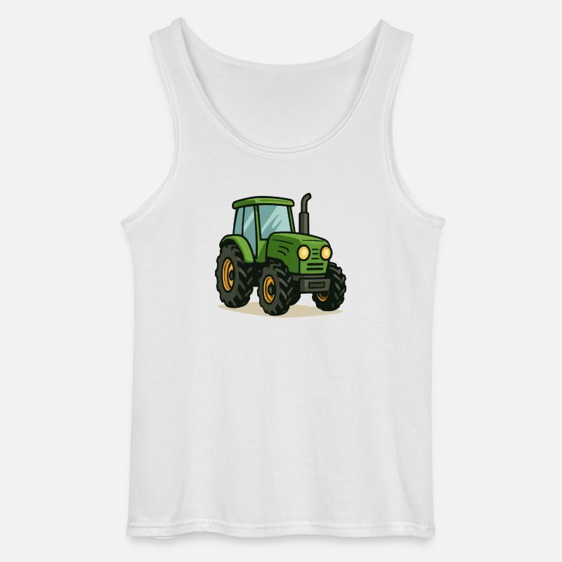 traktor - Gildan tanktop til mænd - hvid