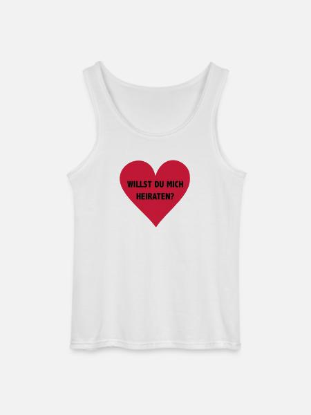 willst du mich heiraten? - Gildan Männer Tank Top - Weiß