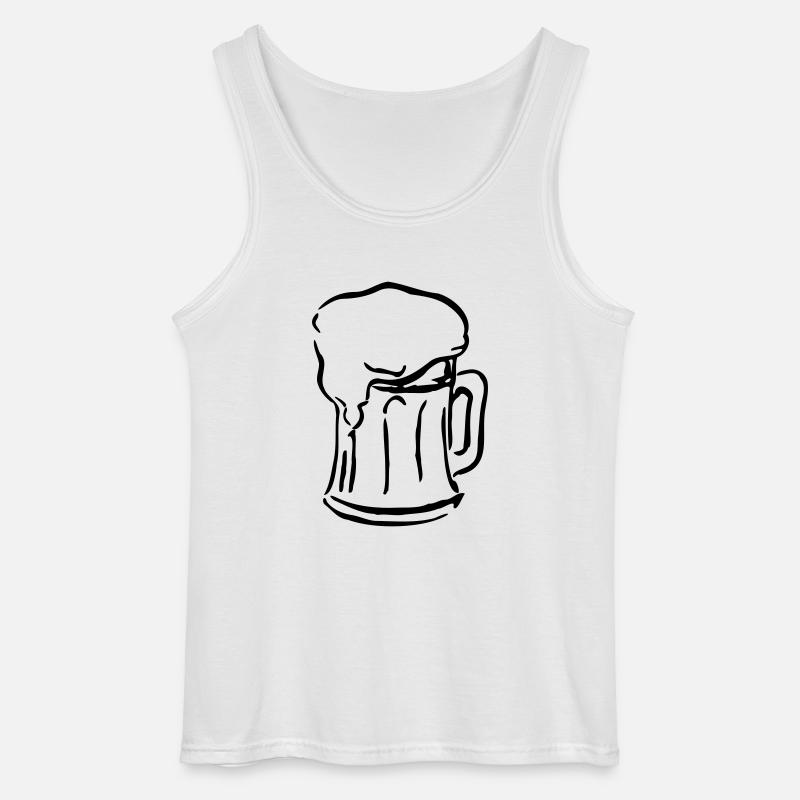 Bier - Gildan Männer Tank Top - Weiß