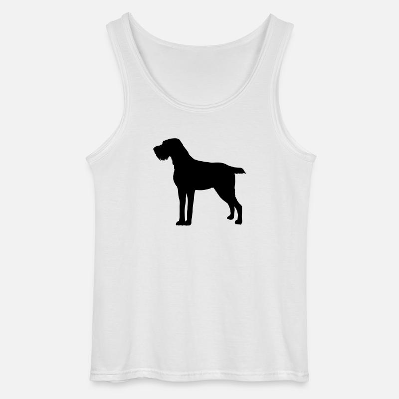 Deutsch Drahthaar - Gildan Männer Tank Top - Weiß