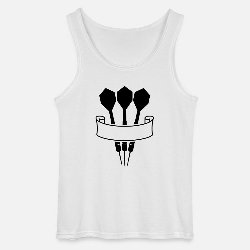 Dart Banner Logo - Gildan Männer Tank Top - Weiß