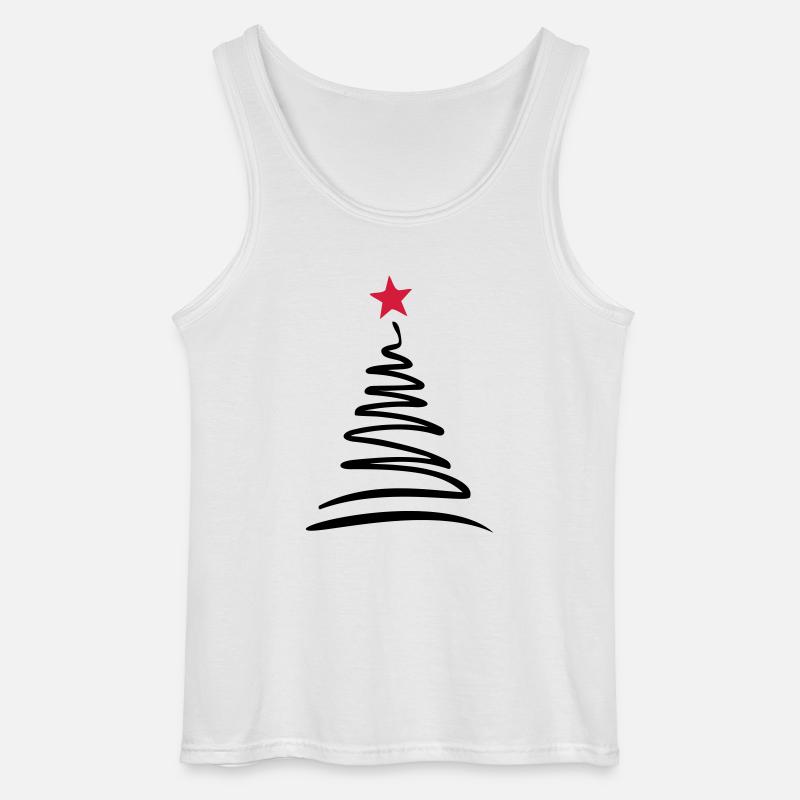 Weihnachtsbaum - Gildan Männer Tank Top - Weiß
