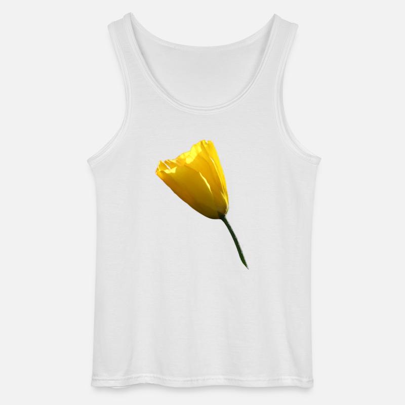 gelber Mohn Klatschmohn Mohnblume - Gildan Männer Tank Top - Weiß
