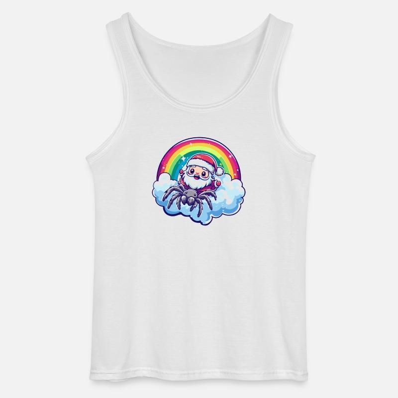 Tarantula Weihnachtsmann Regenbogen - Gildan Männer Tank Top - Weiß