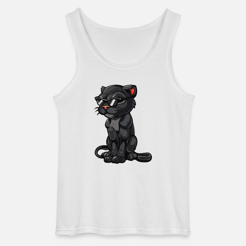 Panther Cool Comic - Gildan Männer Tank Top - Weiß