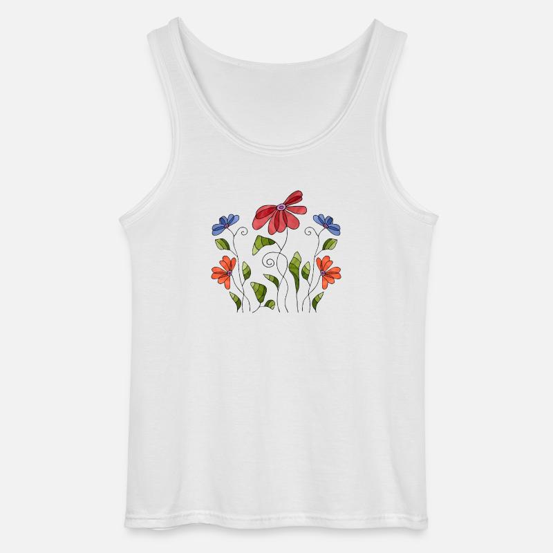 Blumen - Gildan Männer Tank Top - Weiß
