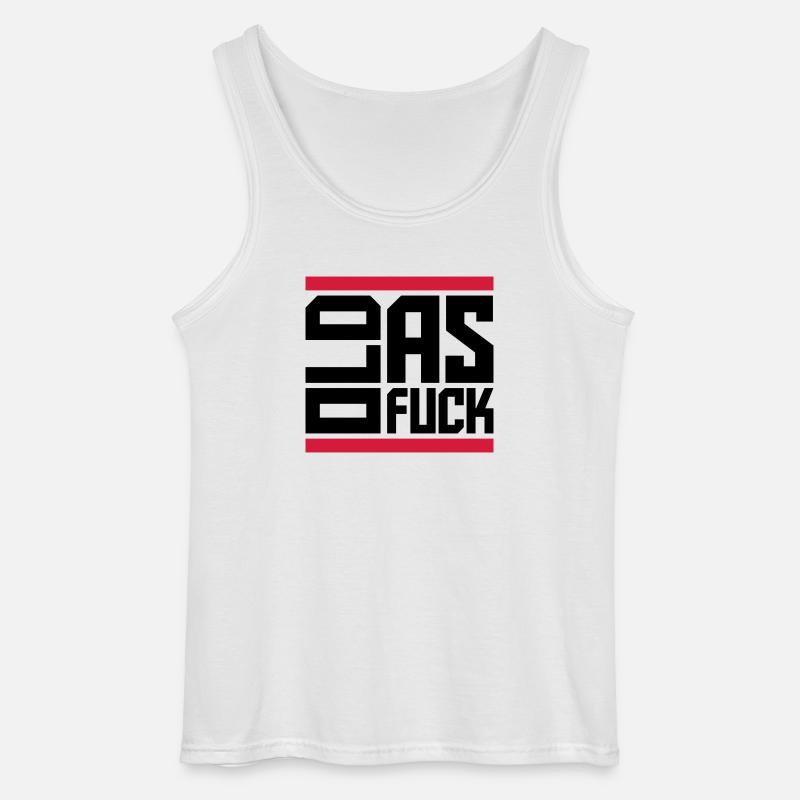 old AF Text Logo - Gildan Men’s Tank Top - white