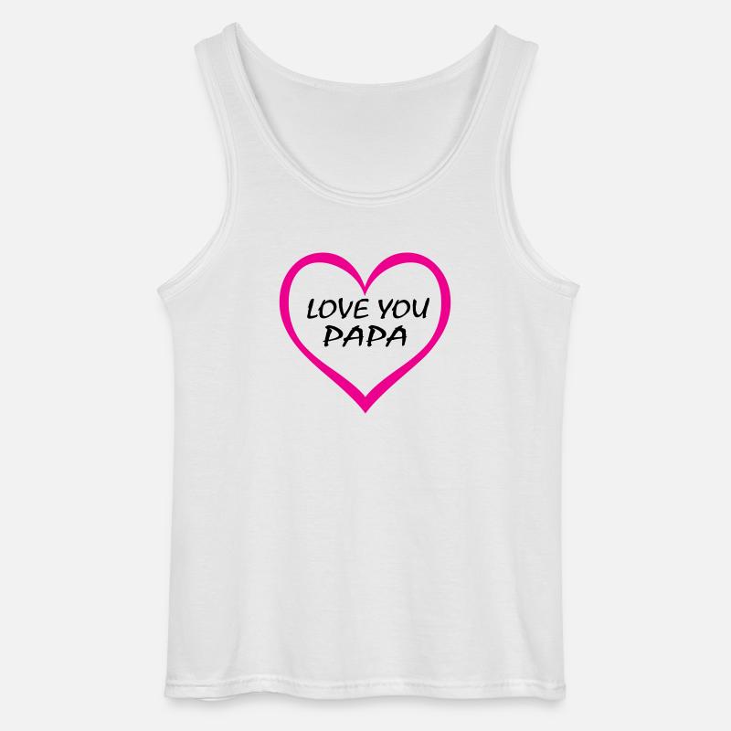 Ich liebe dich, Papa - Gildan Männer Tank Top - Weiß