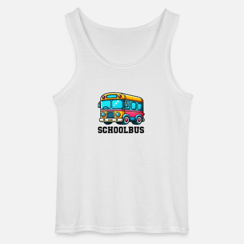 bus comic - Gildan Männer Tank Top - Weiß