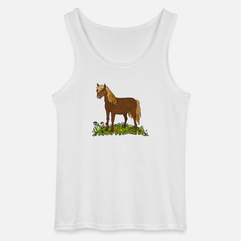 Pferd - Gildan Männer Tank Top - Weiß