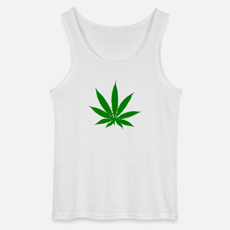 Cannabis - Hanf - Gildan Männer Tank Top - Weiß