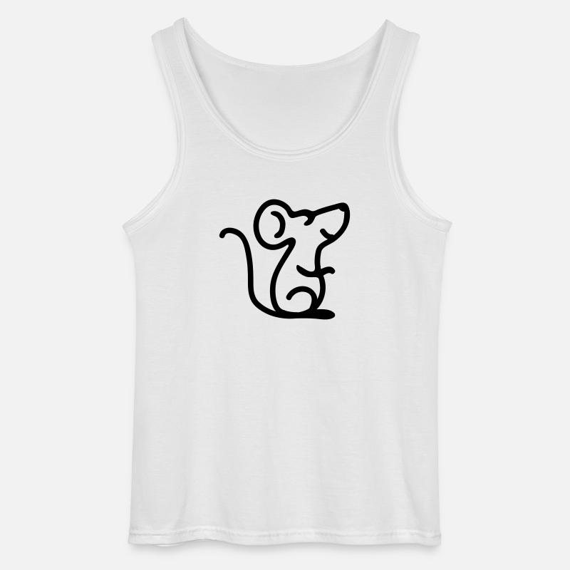 Maus träumt - Line - Gildan Männer Tank Top - Weiß