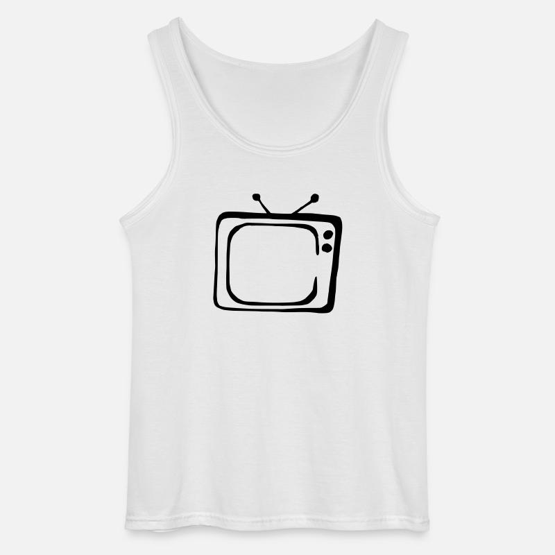Fernseher - Gildan Männer Tank Top - Weiß