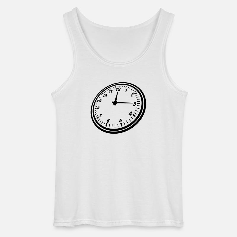 clock_design_yu1 - Gildan Männer Tank Top - Weiß