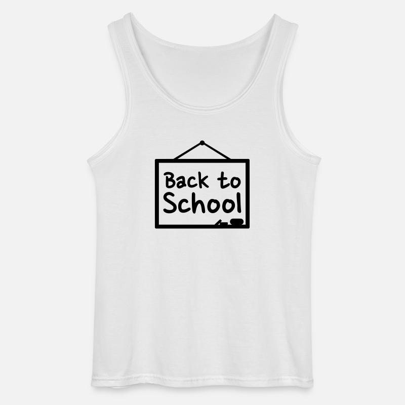 Schule - Gildan Männer Tank Top - Weiß