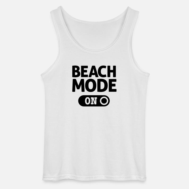 beach mode - Gildan Männer Tank Top - Weiß