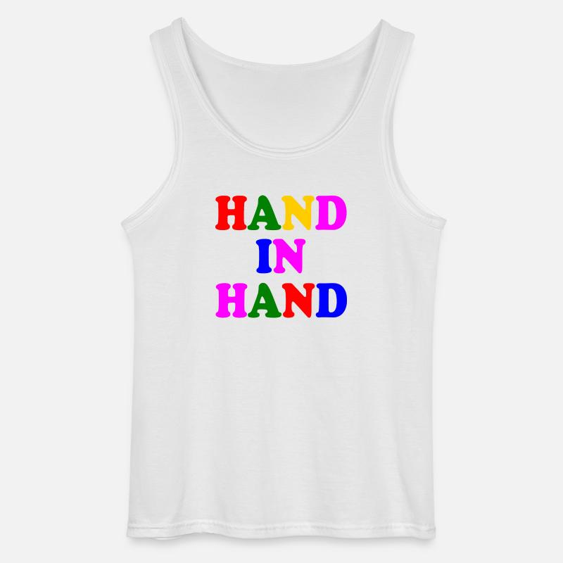 Hand in hand - Gildan Männer Tank Top - Weiß