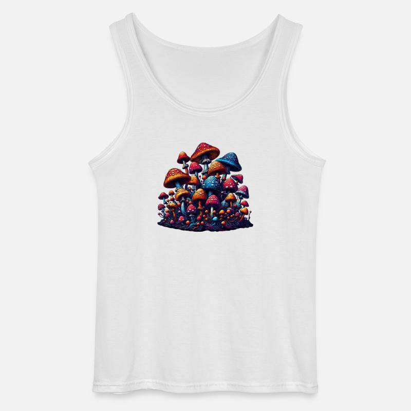 Psychedelic Mushroom Magic - Gildan Männer Tank Top - Weiß