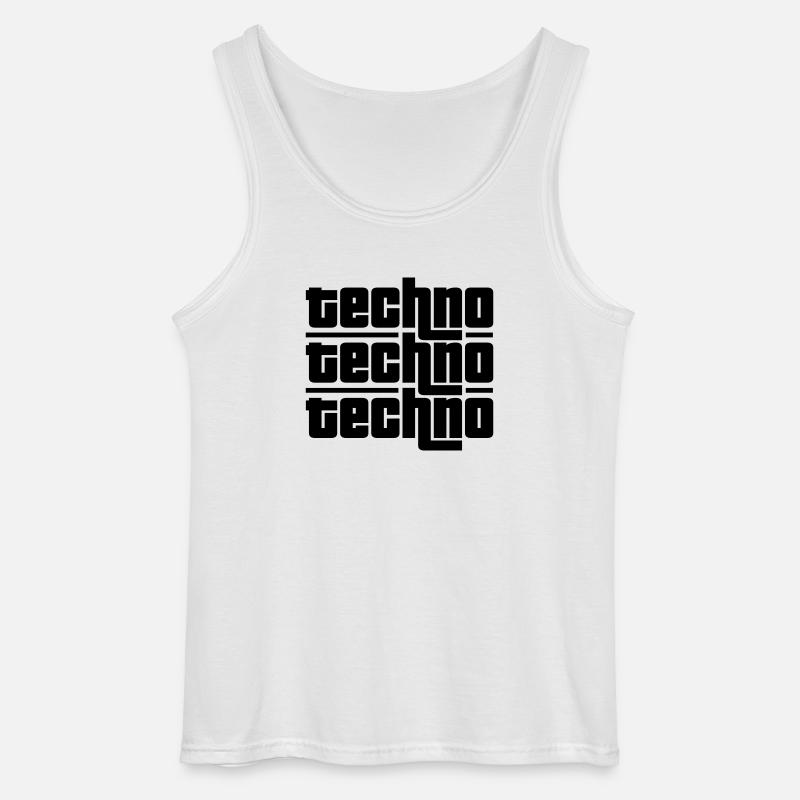 Techno Techno Techno - Gildan Männer Tank Top - Weiß