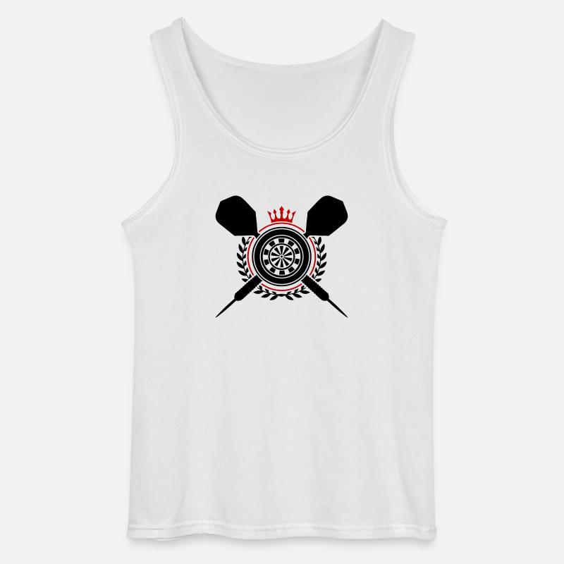 Darts Dartpfeil Dartscheibe - Gildan Männer Tank Top - Weiß