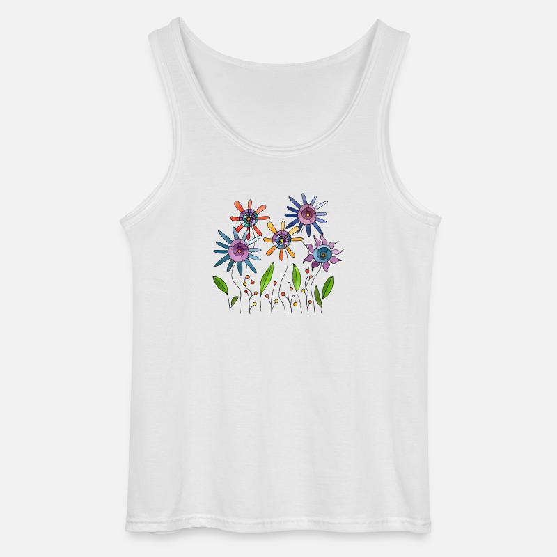 Blumen - Gildan Männer Tank Top - Weiß