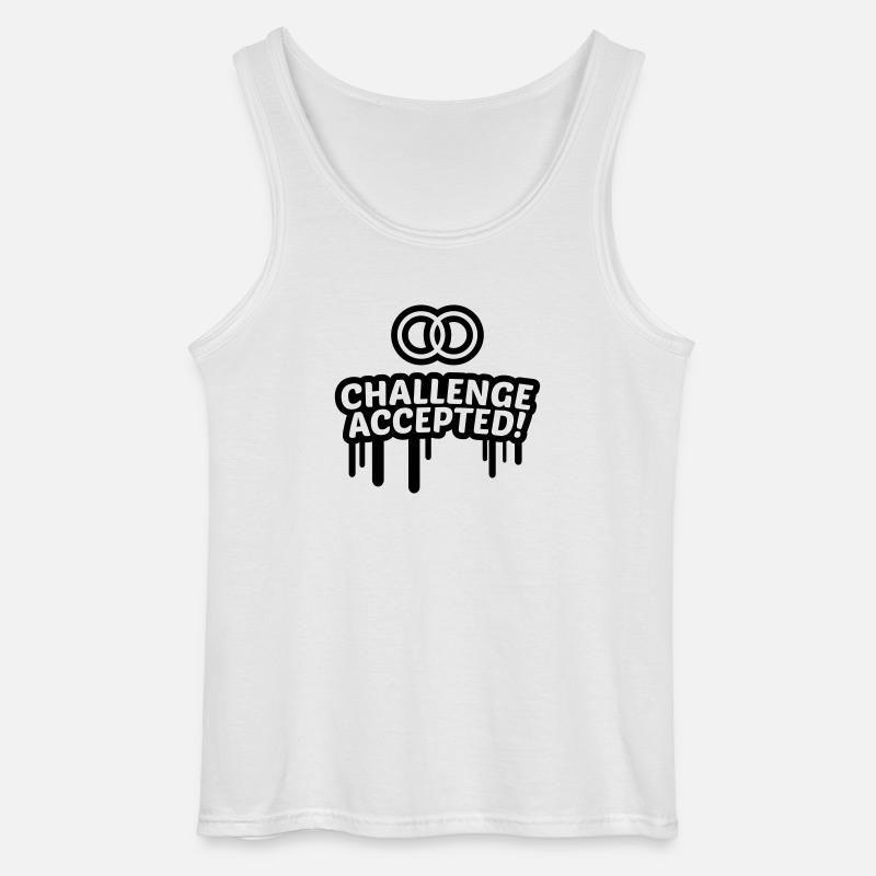 Wedding challenge accepted 1 c - Gildan Men’s Tank Top - white