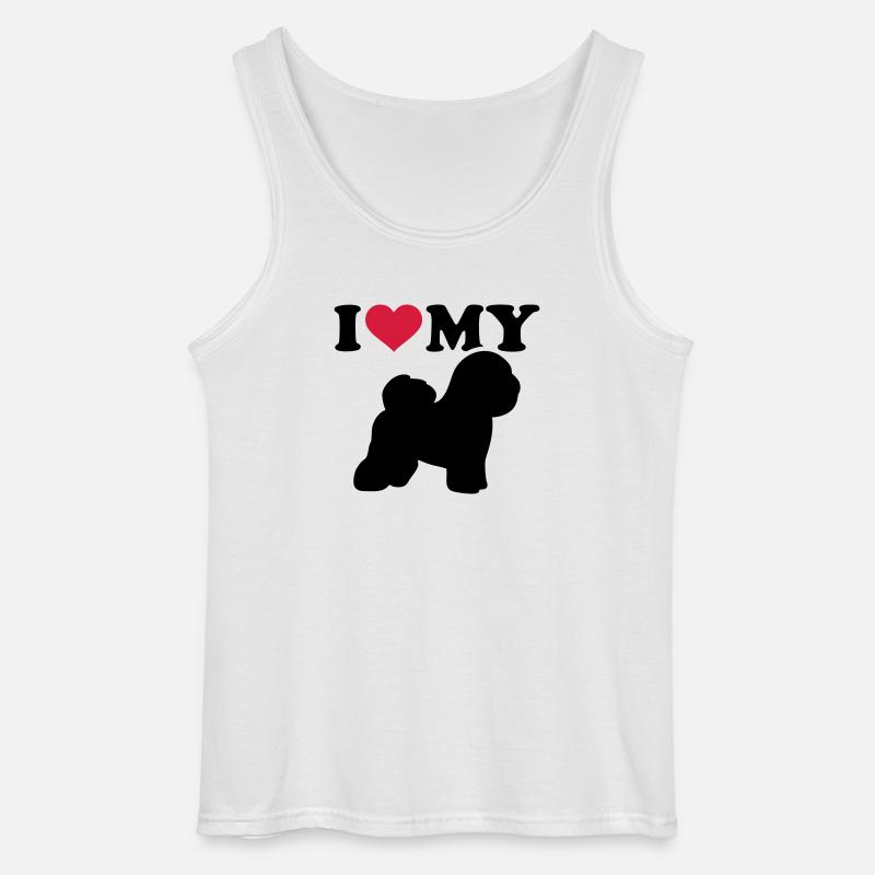 Bichon Frise - Gildan Männer Tank Top - Weiß