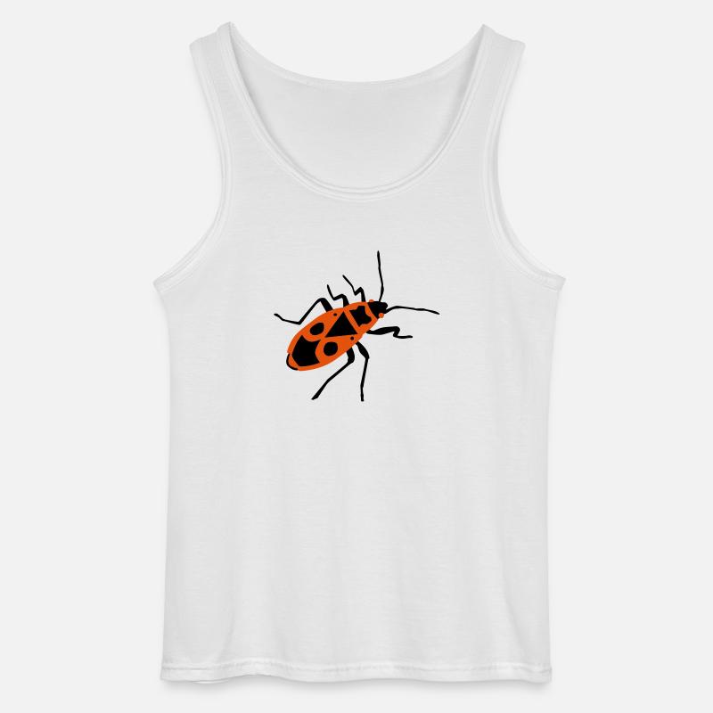 Fire beetle - insect - Firebug - Gildan Men’s Tank Top - white