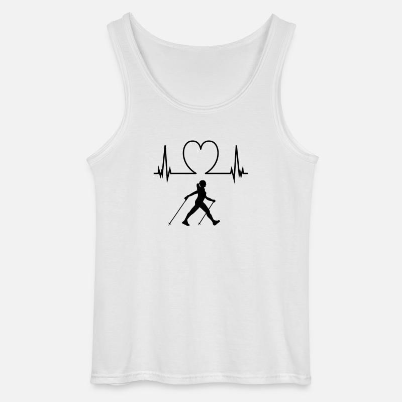Nordic walking - Gildan Männer Tank Top - Weiß