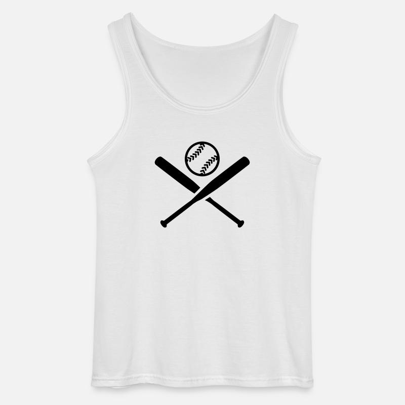 Softball - Gildan Männer Tank Top - Weiß