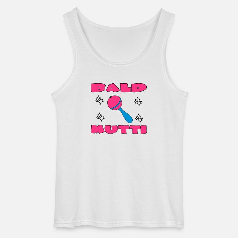 Bald mutti - Gildan Männer Tank Top - Weiß
