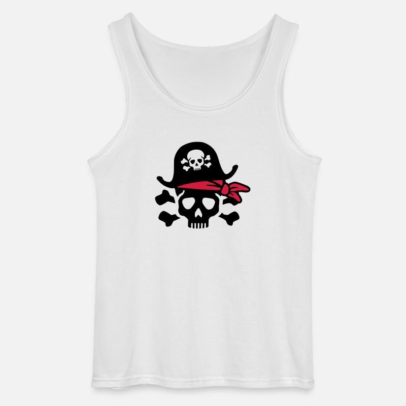 Pirat - Gildan Männer Tank Top - Weiß