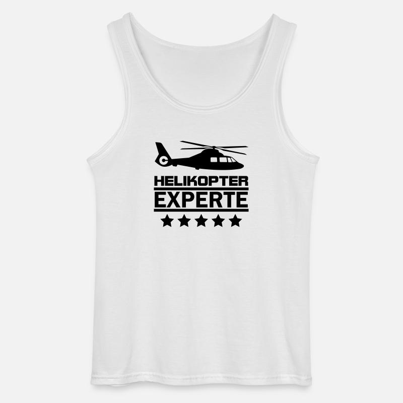 helikopter experte - Gildan Männer Tank Top - Weiß