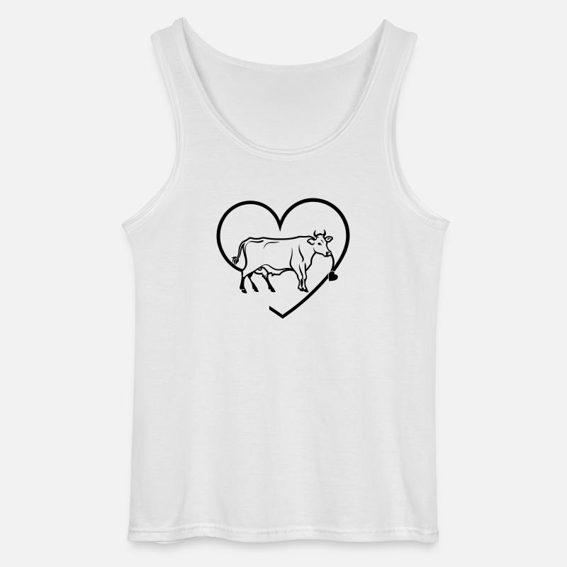 t Kuhbauer Herzschlag - Gildan Männer Tank Top - Weiß