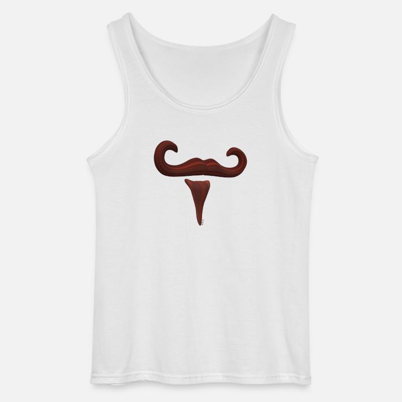 Schnurrbart - Gildan Männer Tank Top - Weiß
