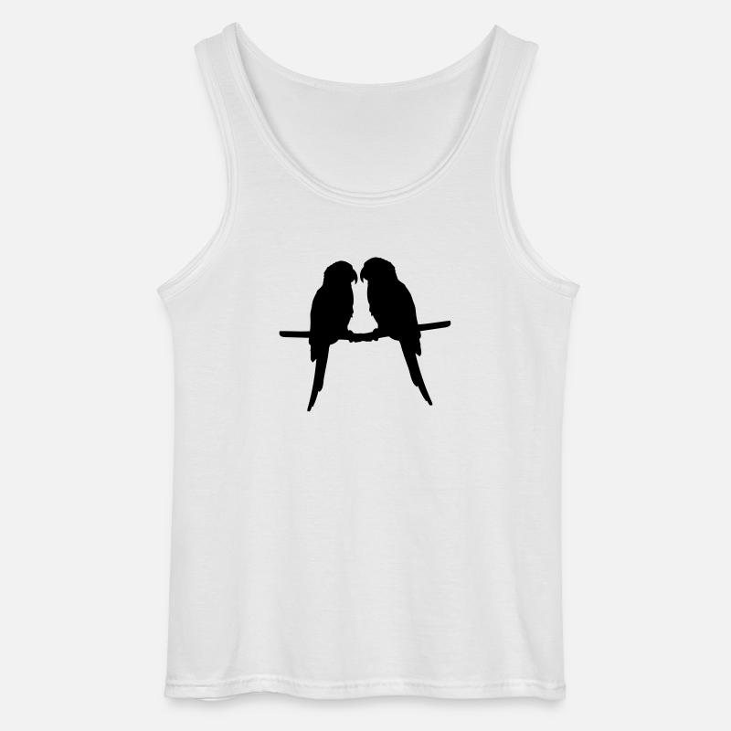 Papageien paar Vögel - Gildan Männer Tank Top - Weiß