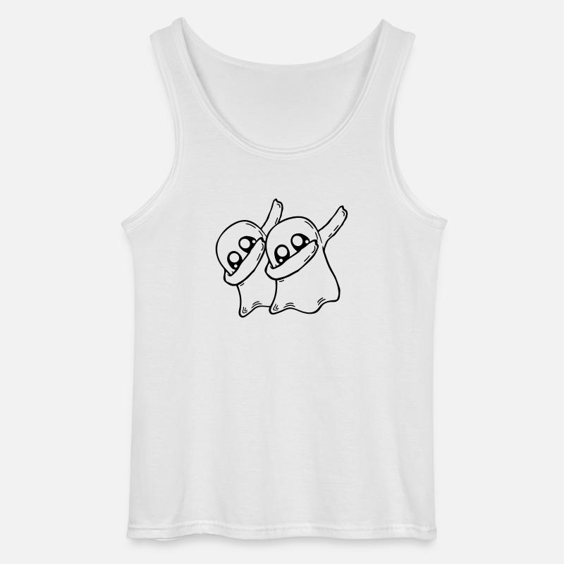 Équipe 2 Dabbing Ghosts - Débardeur Gildan Homme - blanc