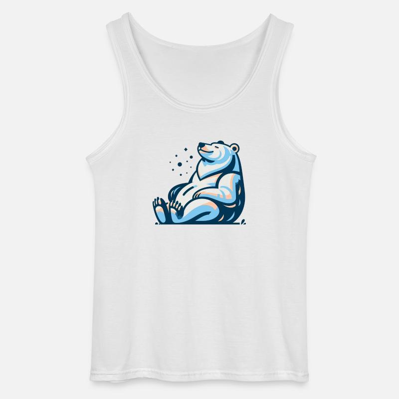 Cool Ice Bear - Gildan Männer Tank Top - Weiß