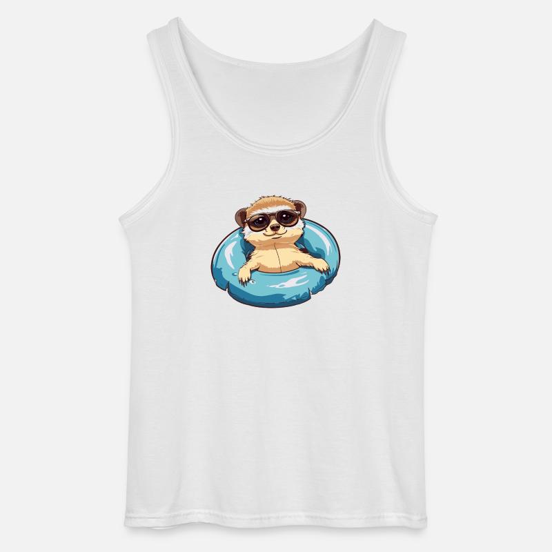 Erdmännchen Comic Cool - Gildan Männer Tank Top - Weiß